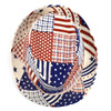 Spring/Summer Mix Pattern Design American Flag Fedora Hat - H10411