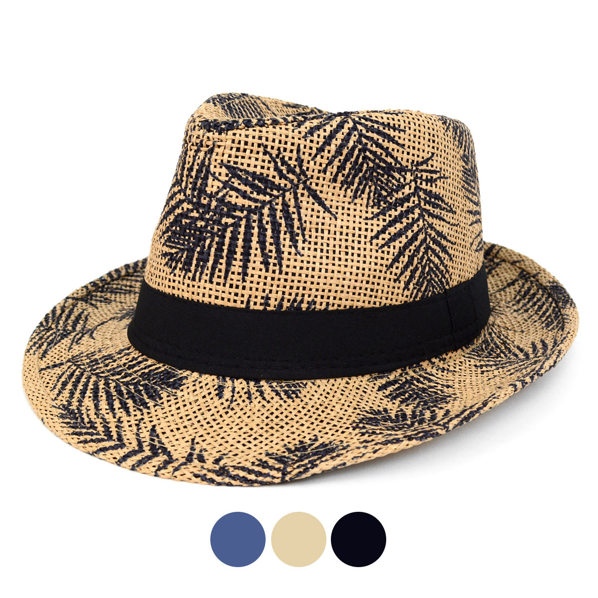 Tropical Palm Leaves Kid's Wide Brim 