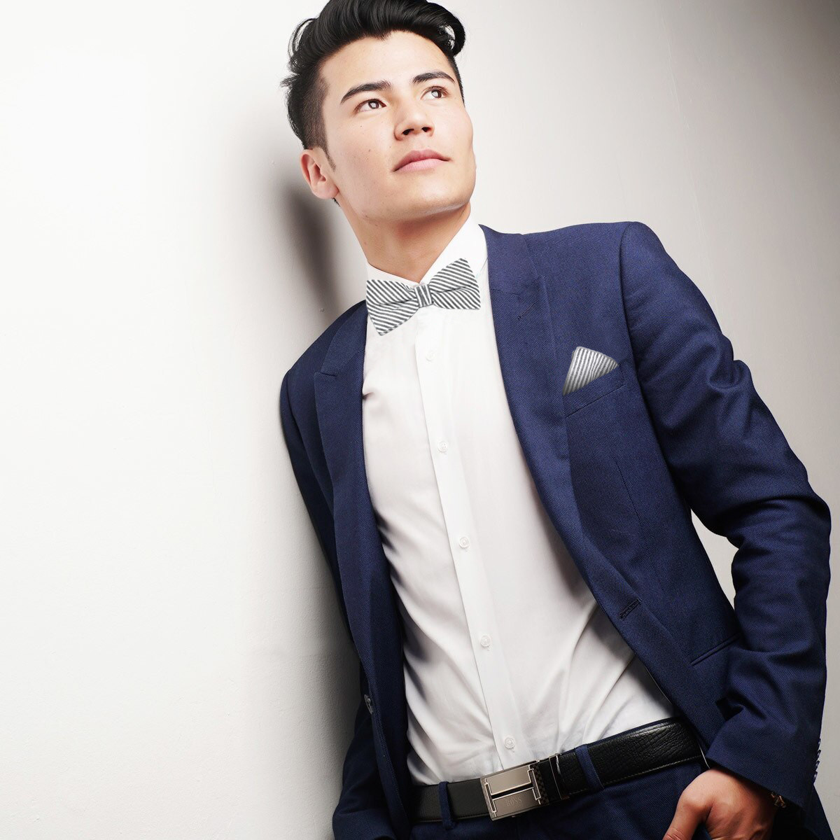 mens seersucker bow tie