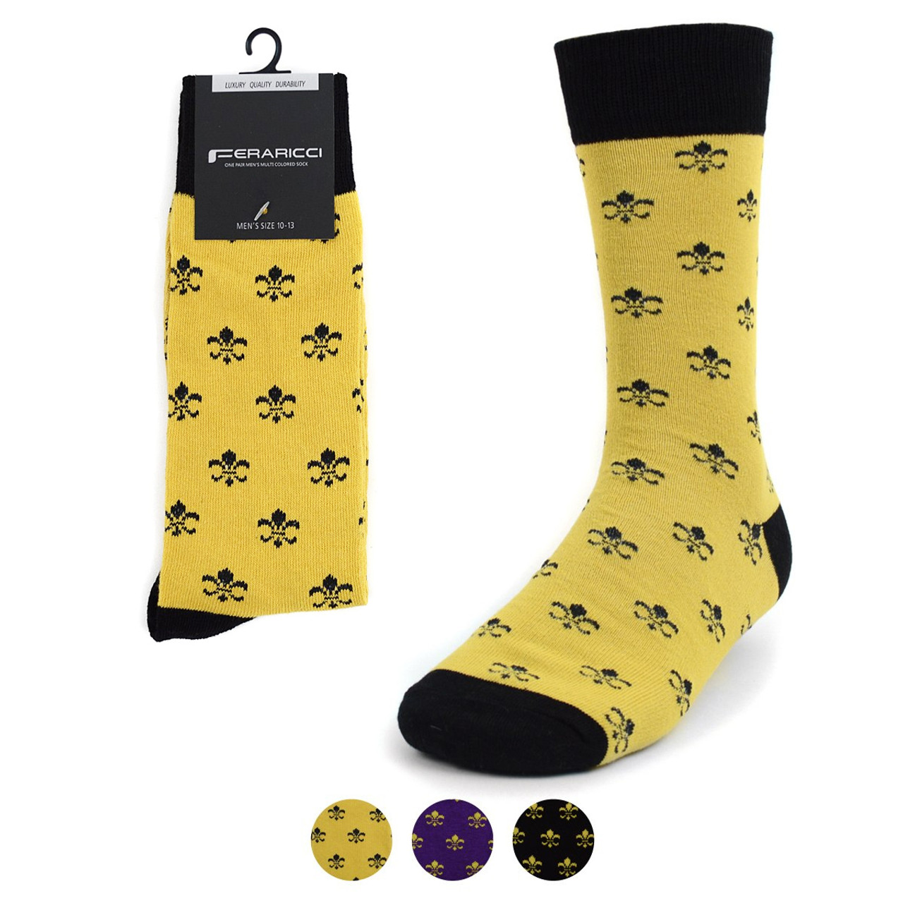 Black Fleur de Lis | Men's Socks | Haspel