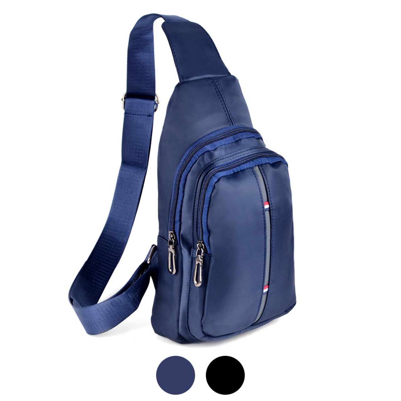 Crossbody Sling Bag Navy Leather – Disko Kids