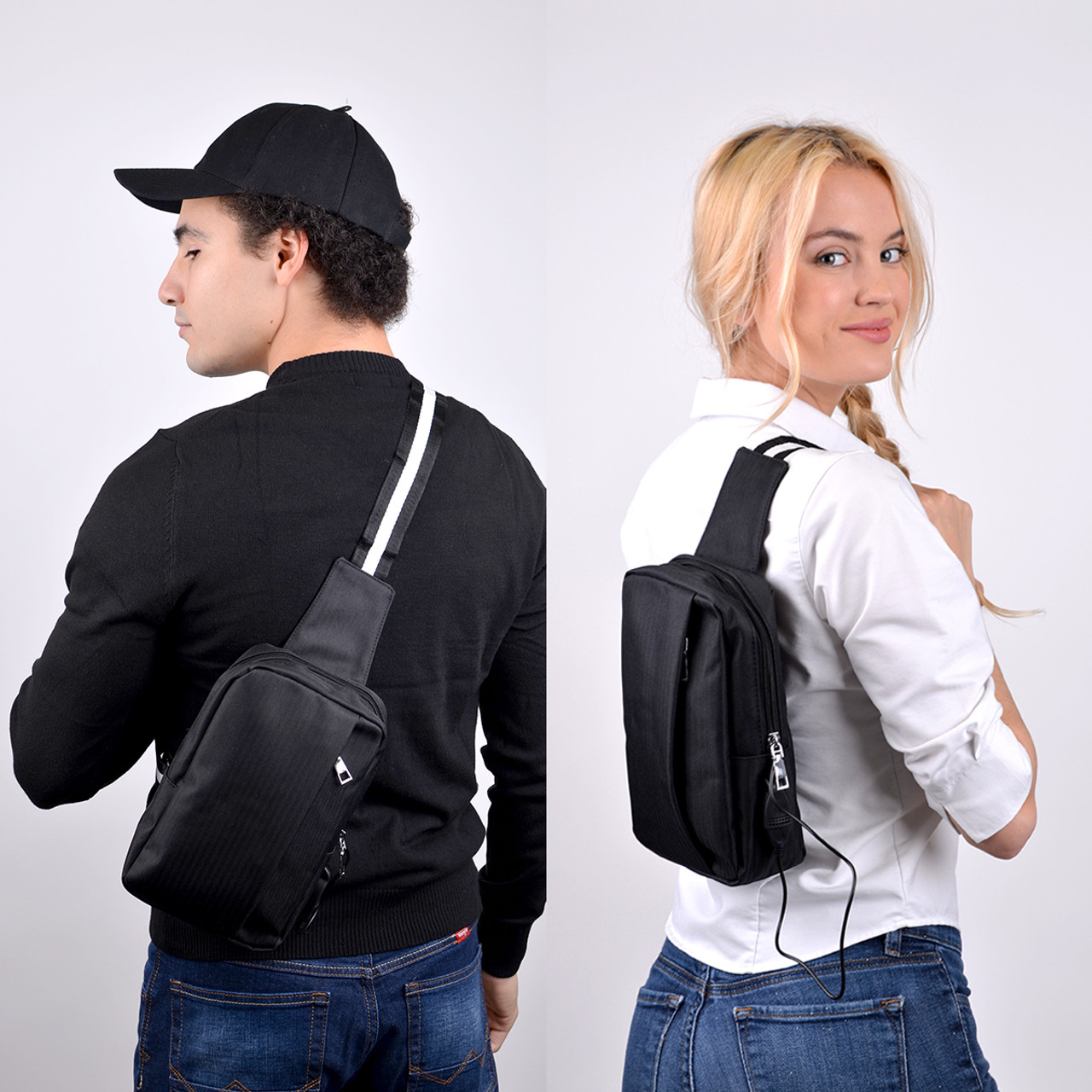 ZERØGRAND City Sling Bag in BLACK