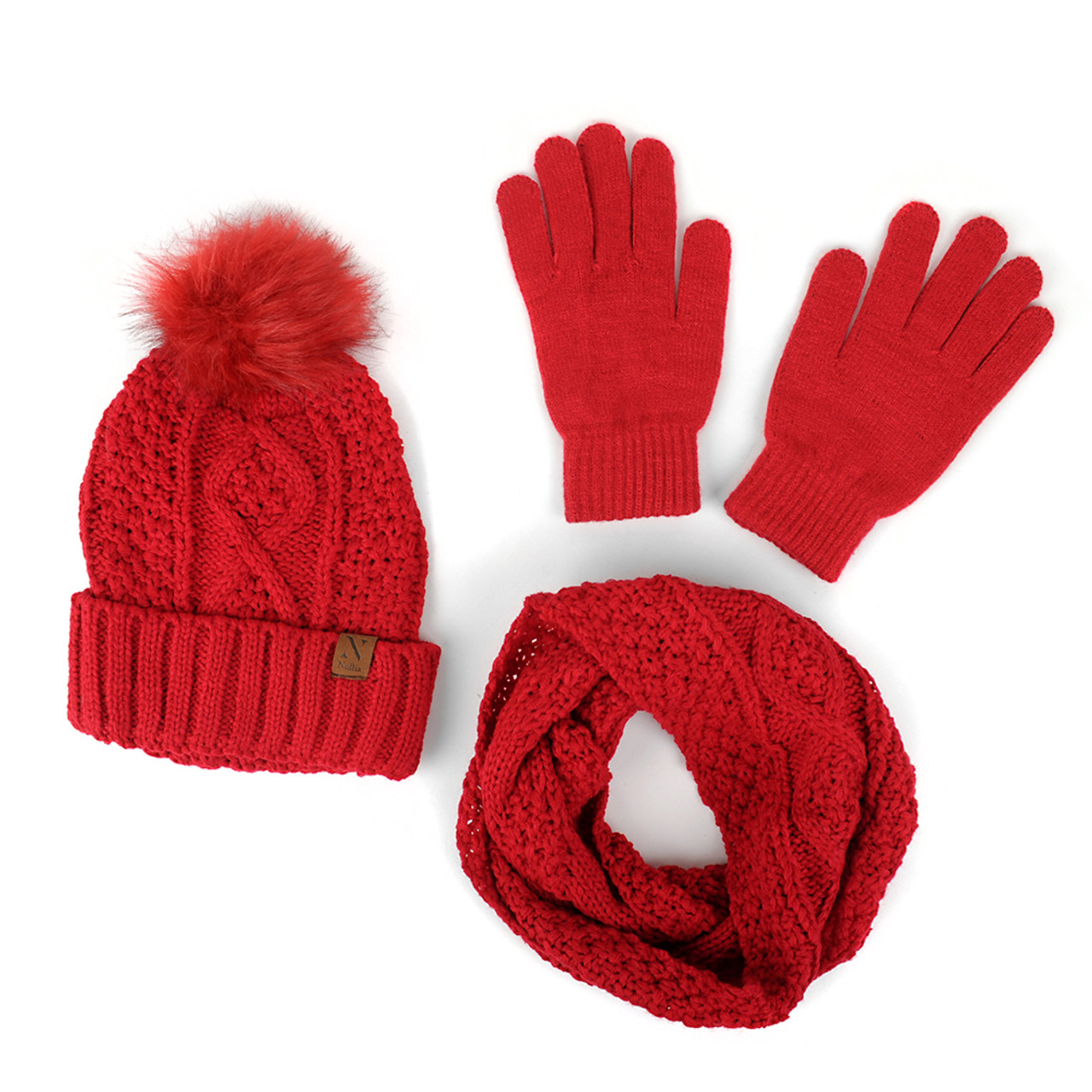 toboggan and gloves