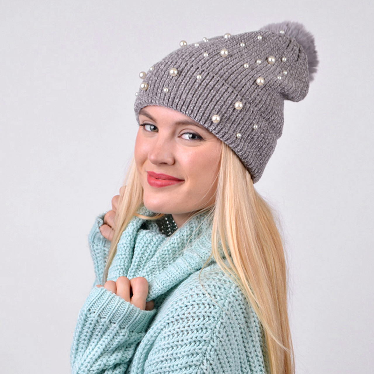 Women's Wicked Cozy Knit Pom Hat, Stripe