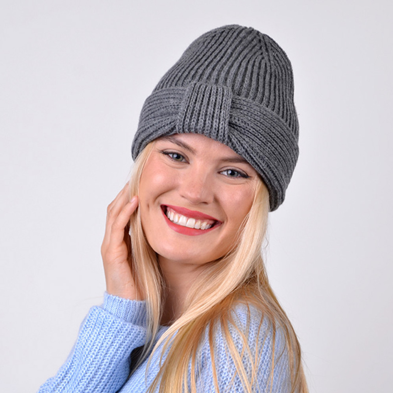 LKXHarleya Women Fleece Lining Christmas Snowflake Wool Beanie Hat