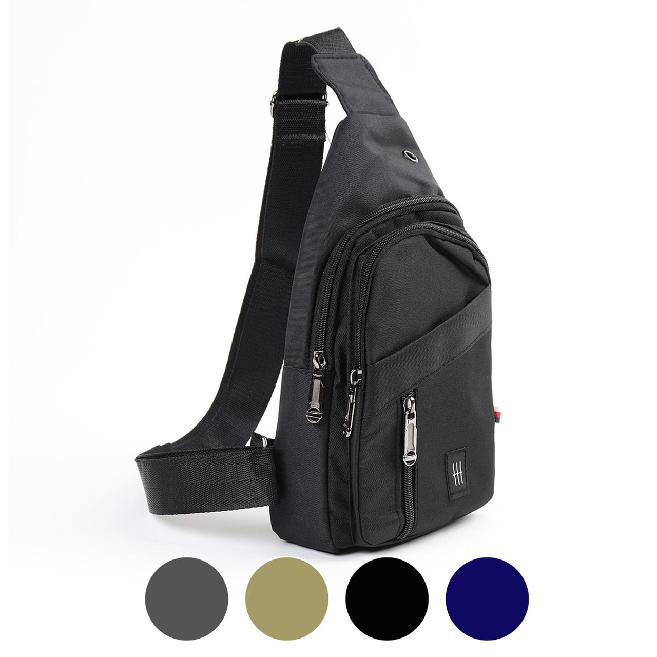 Casual Black Canvas Backpack with Adjustable Shoulder Straps for