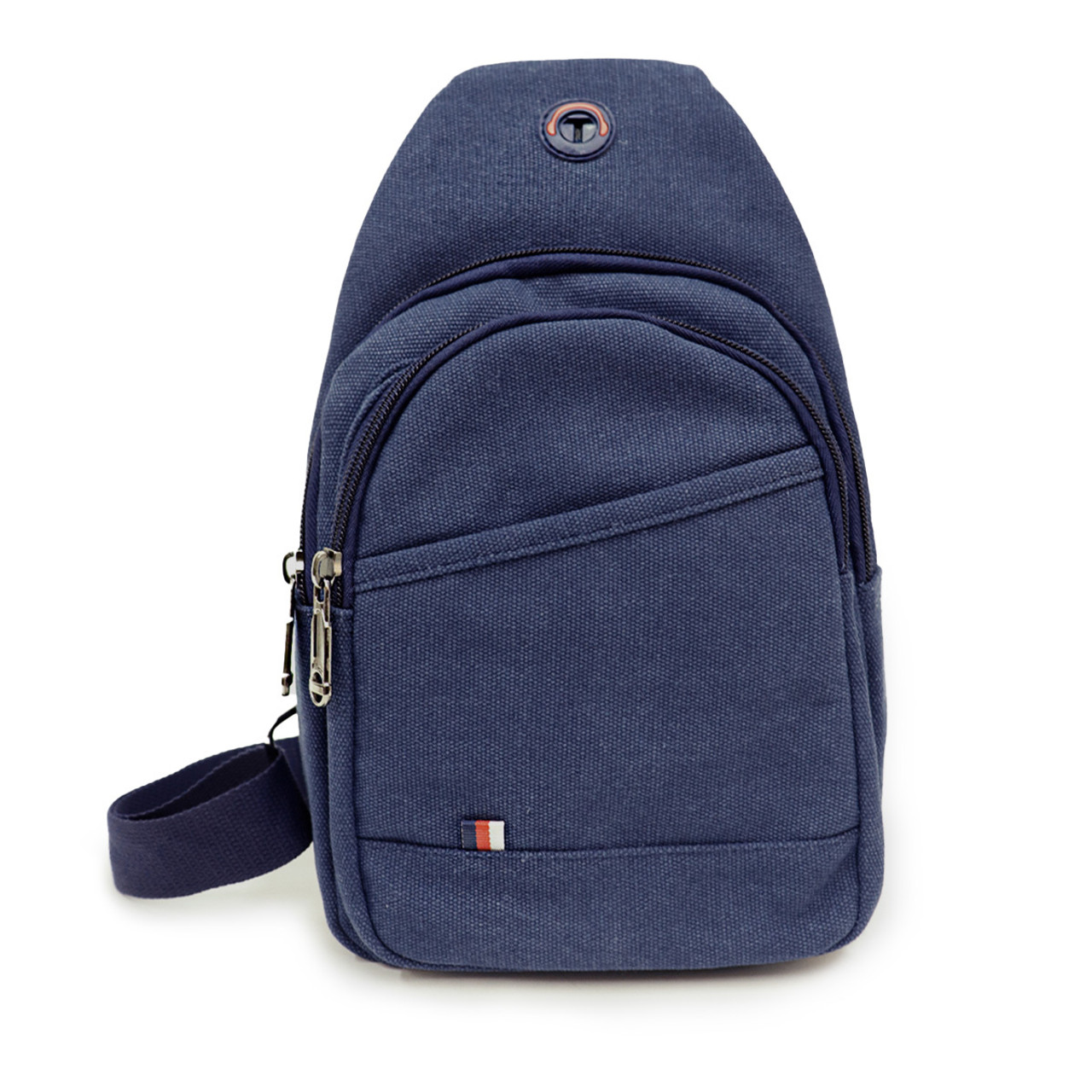 ◆ JILLSTUART ◆ Lovely Goff Core Slings and Backpack/Navy Canvas Crossbody Sling Bag with Adjustable Strap - FBG1863