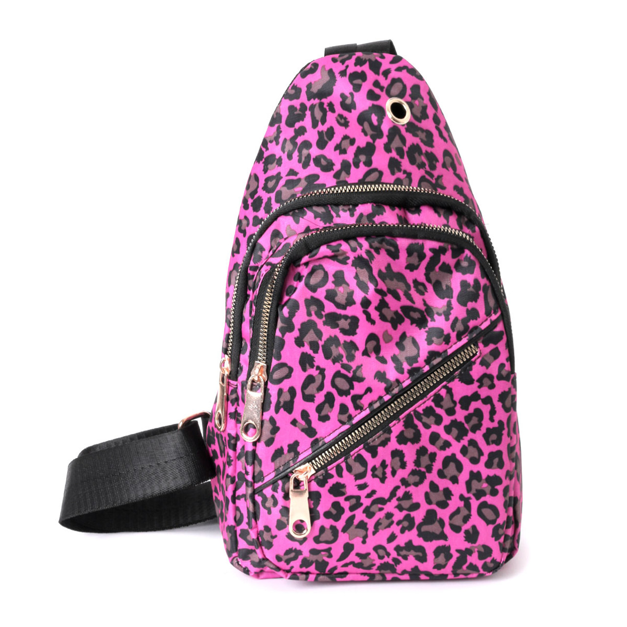 Cassia Leopard Print Patent Mini Bag