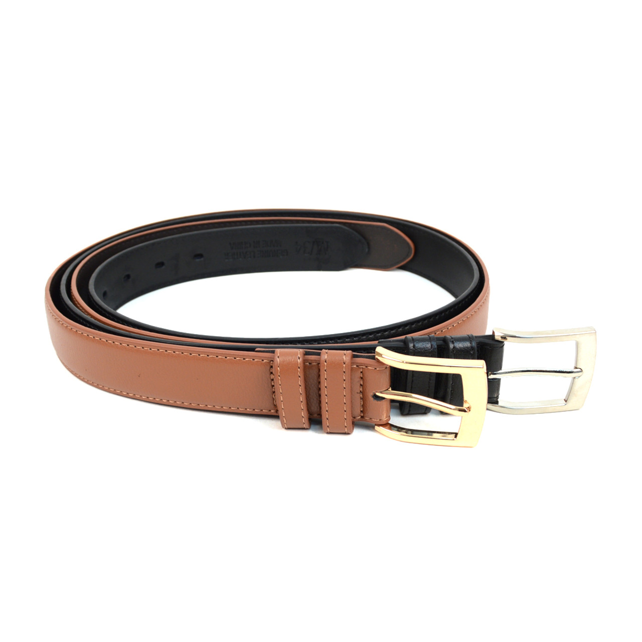 GESMOS Brand Leather Belt Business Trouser Strap Genuine Leather