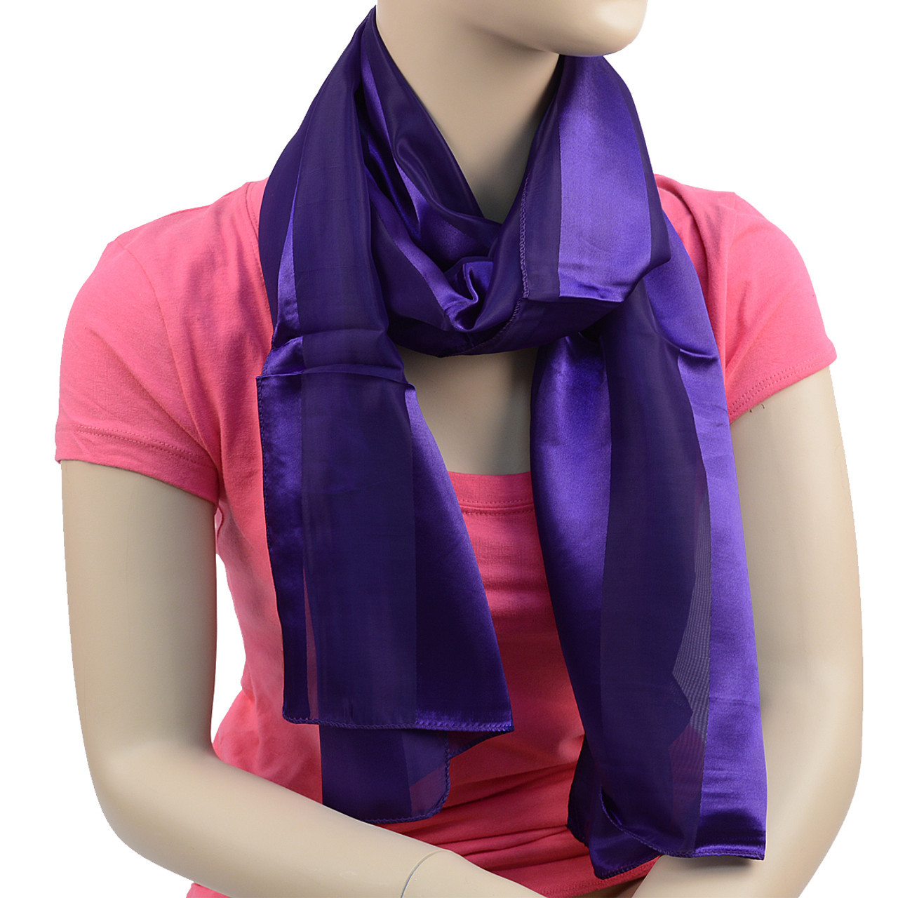 Solid Polyester Satin Scarf SPS1301