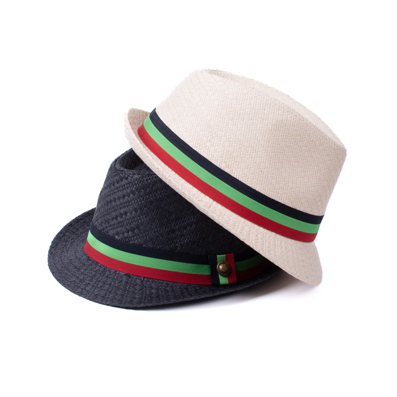 Men's S/S Pan African Flag Banded Fashion Fedora Hat