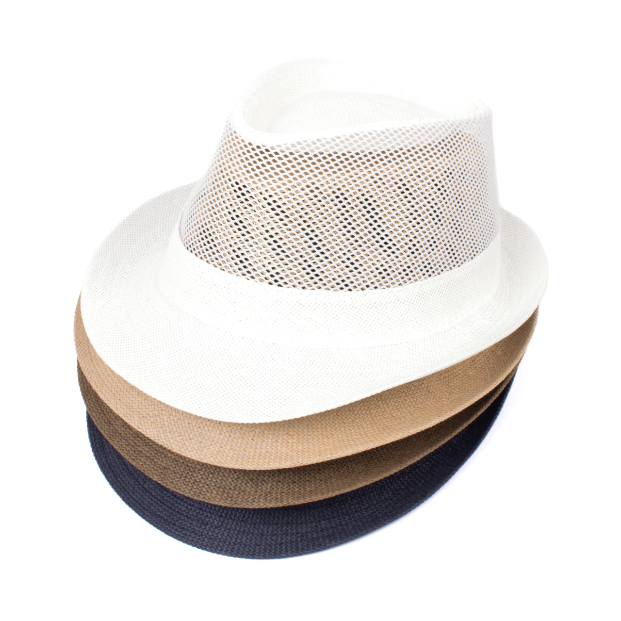 Men's S/S Cooling Mesh Fashion Fedora Hat SeliniNY Wholesale