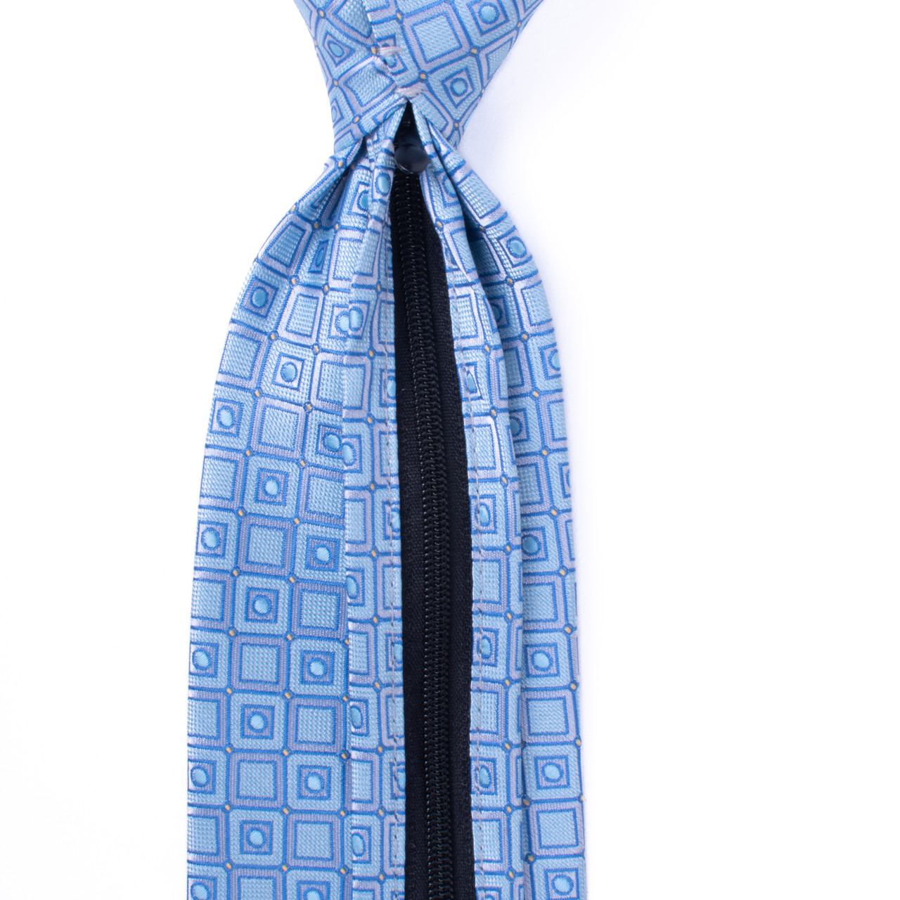 blue geometric tie