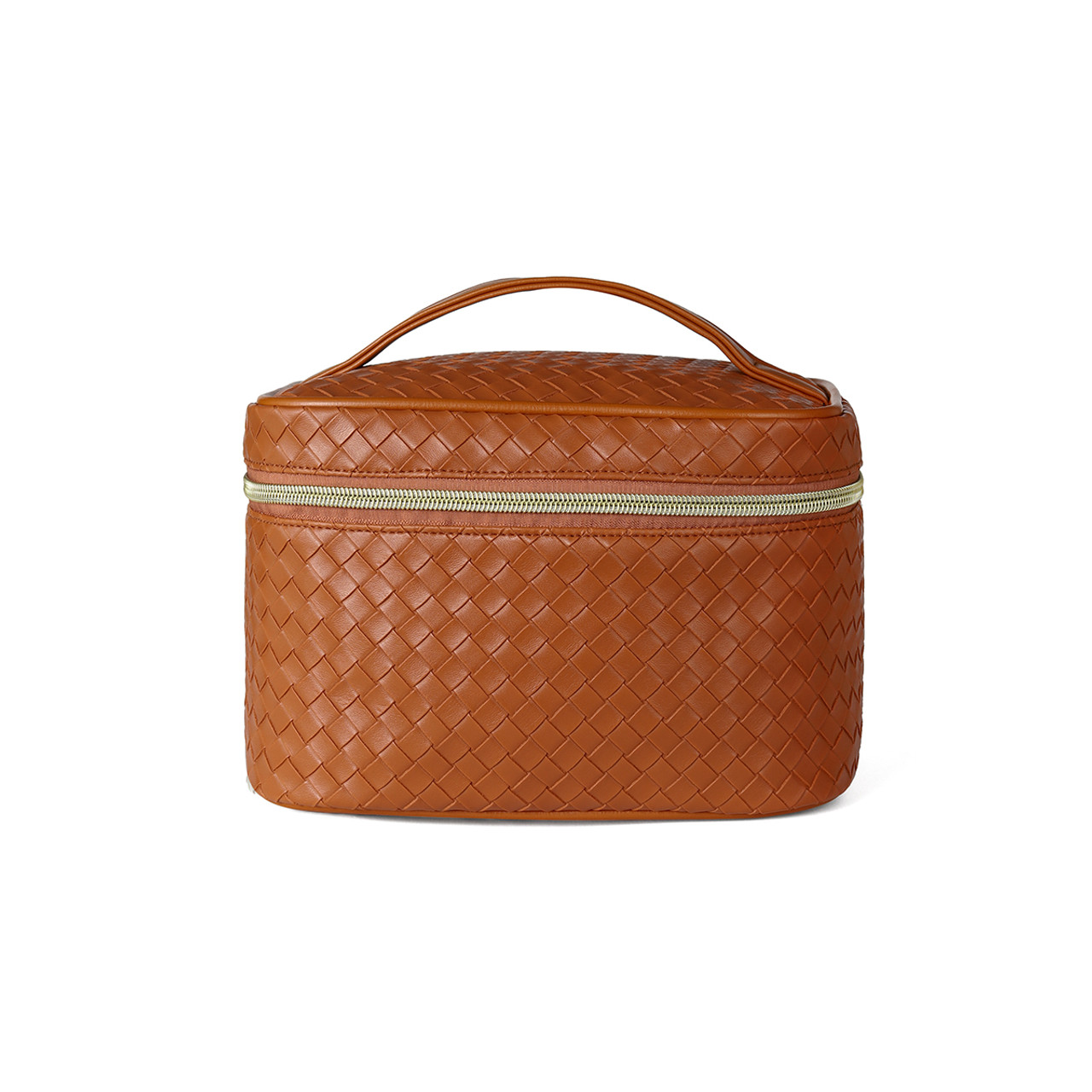 Woven Leather Duffle Bag