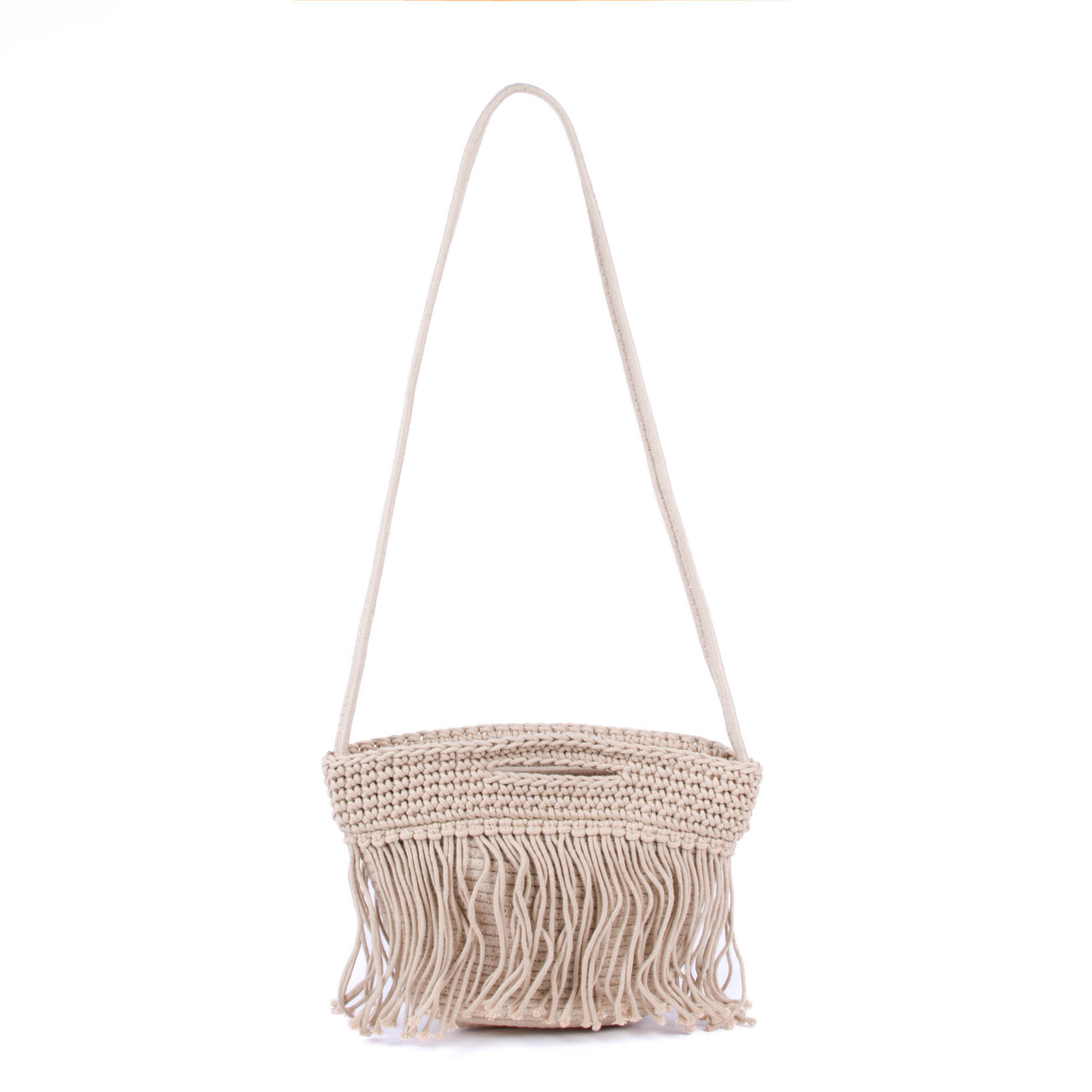 【SAND MUSEUM】PONY FRINGE BAG_Black◆大人気 Ladies Woven Fringe Crochet Knit Crossbody Bag | SeliniNY