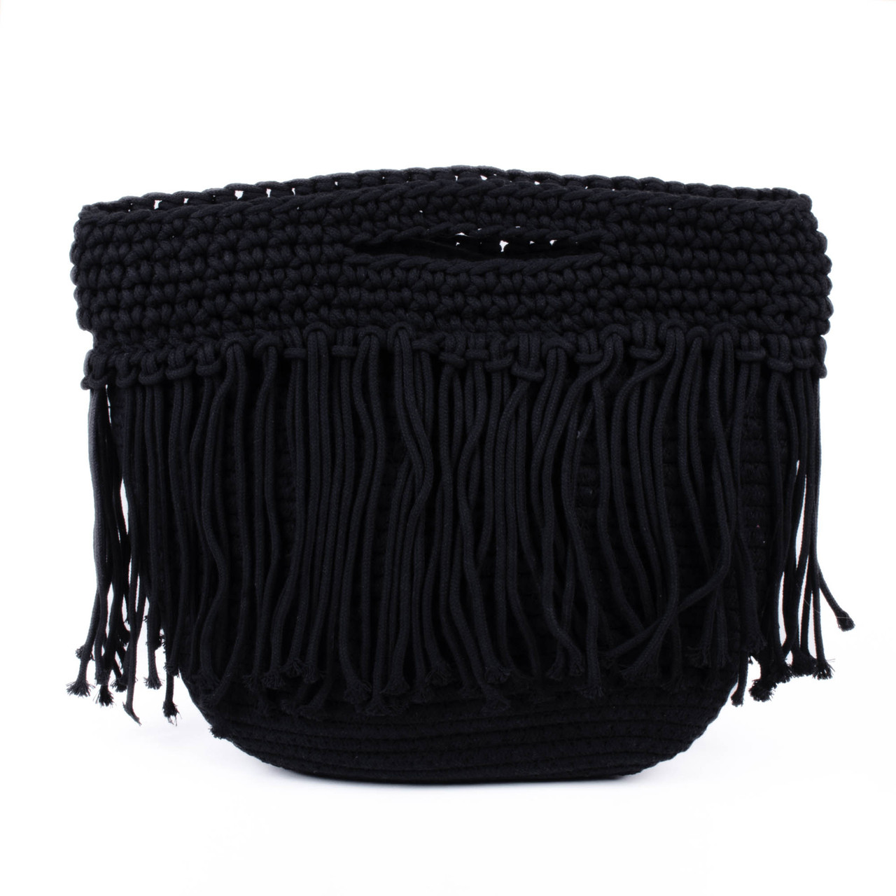★送料・関税込★Acho★Velvet Knitted Pongpong Crossbody Bag Ladies Woven Fringe Crochet Knit Crossbody Bag | SeliniNY