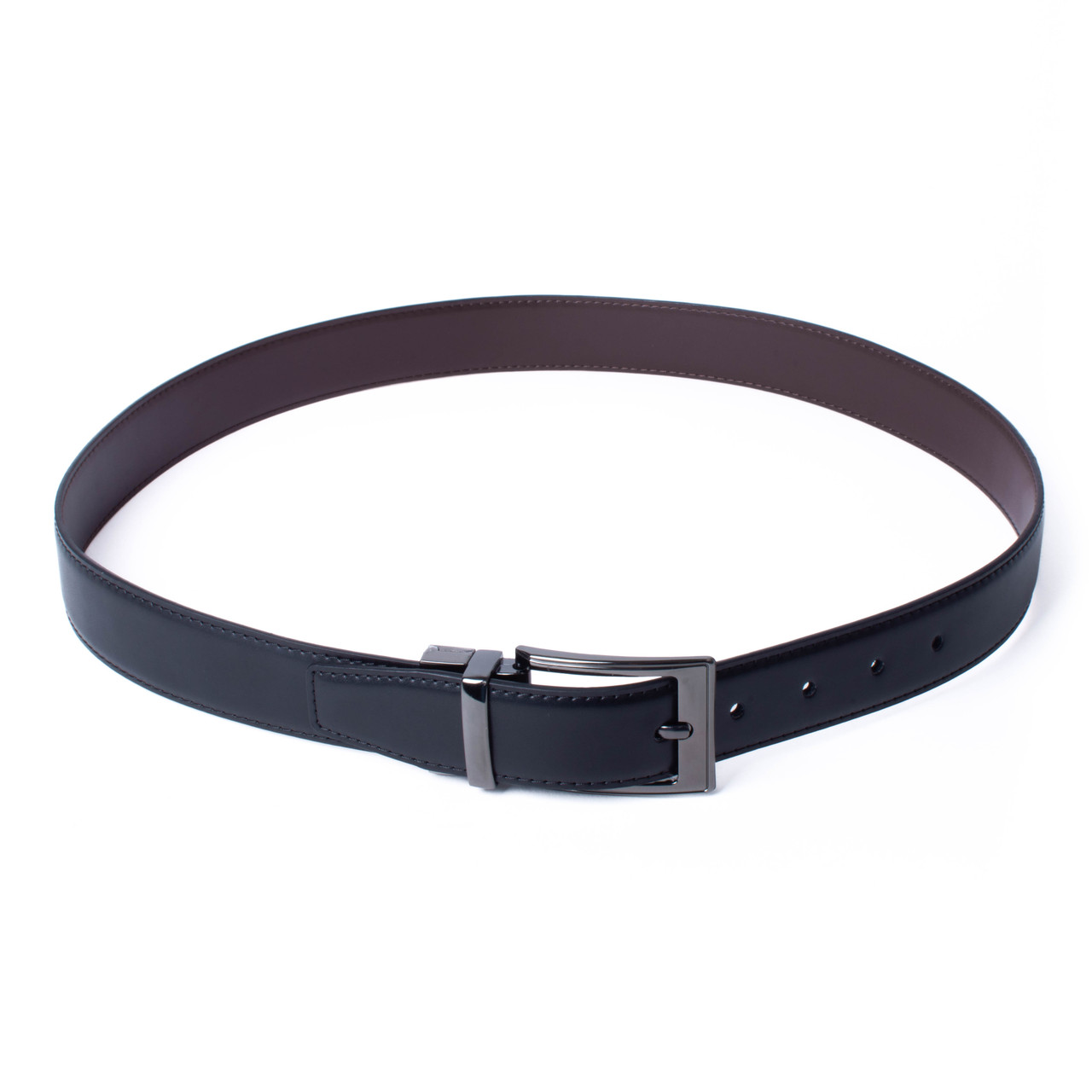 Men's PU Reversible Belt with Black Buckle -RVMPU-3