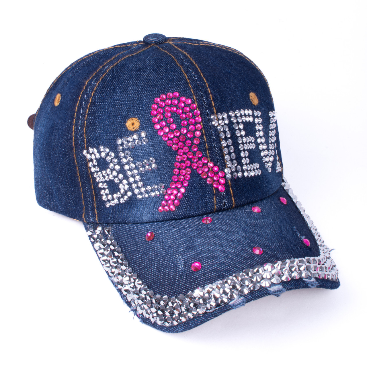 SEXY Denim Rhinestone Bling Adjustable Hats