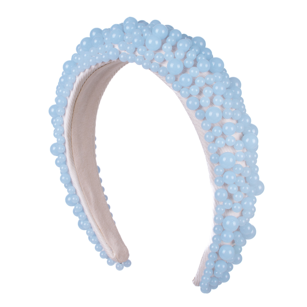 Sponge Full Pearl Headband Women Luxury Beads Padded Hair Band Hair  Accessories