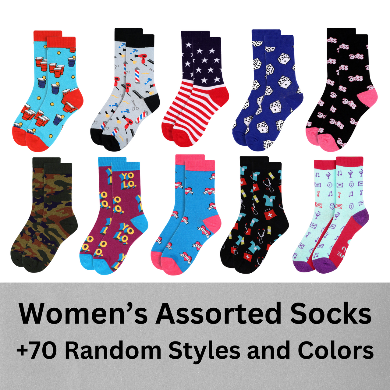 Randomly Assorted Women's Novelty Socks