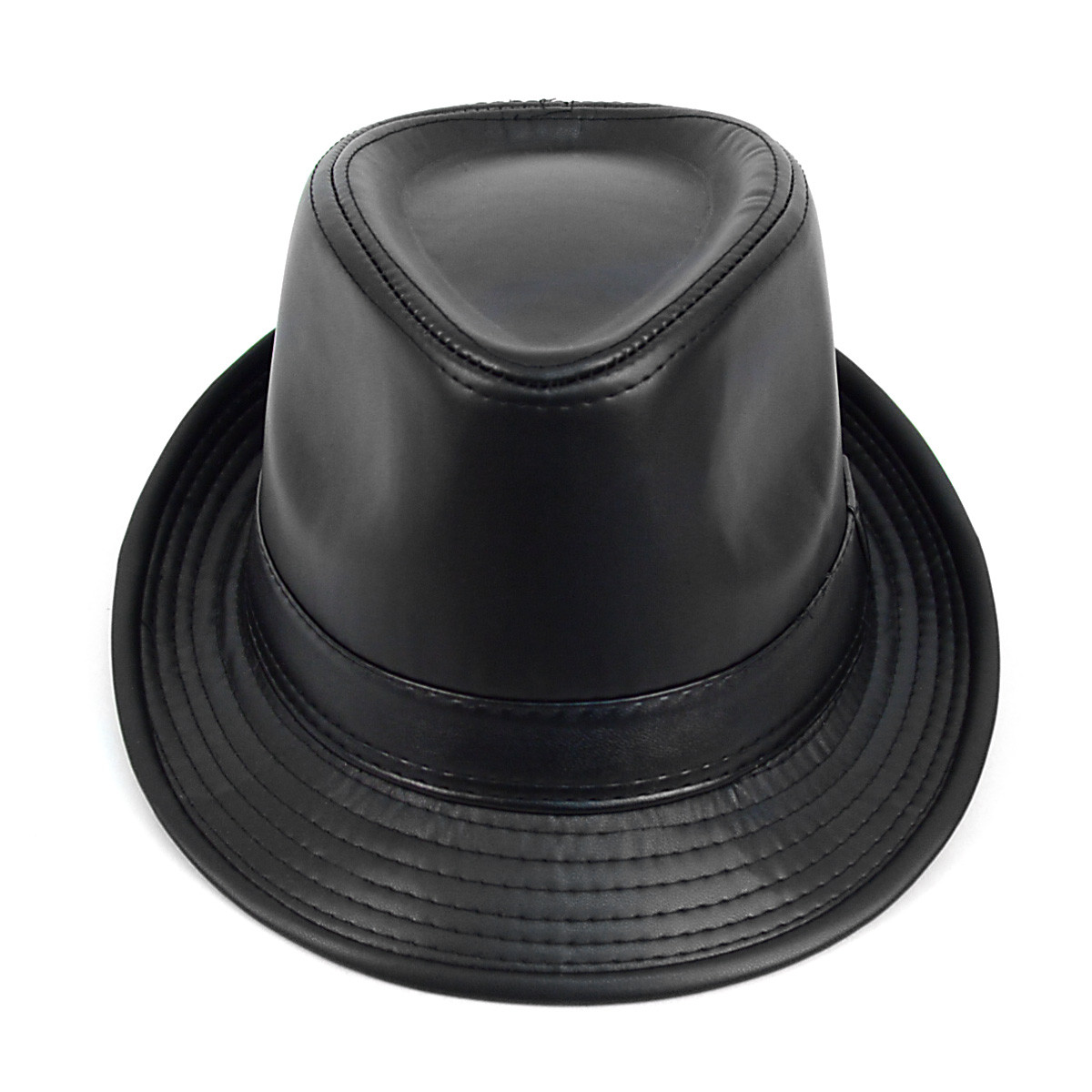 Fall/Winter Leather Fedora Hat - H0703