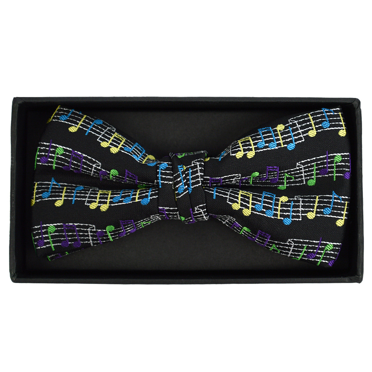 Men's Music Note Banded Bow Tie
