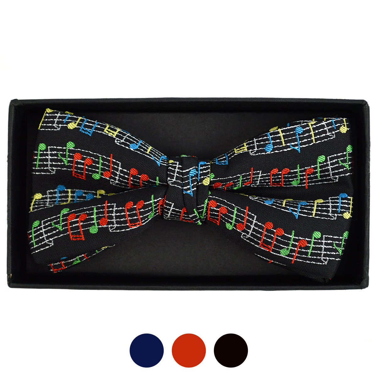 Men's Music Note Banded Bow Tie