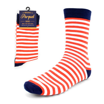 Men's red & White Stripes Novelty Socks - NVS1819 Men's red & White Stripes Novelty Socks - NVS1819