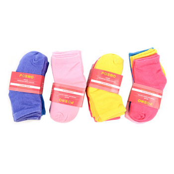 6 Pairs Assorted Solid Color Infant Socks 0-3 Yrs - GSS12ASST03
