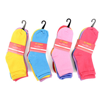 6 Pairs Assorted Solid Color Toddler Socks 2-4 Yrs - GSS12ASST24 6 Pairs Assorted Solid Color Toddler Socks 2-4 Yrs - GSS12ASST24