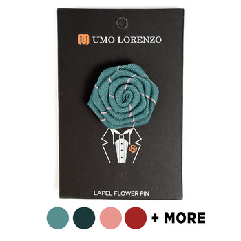 Men's Fabric Flower Boutonniere Clutch Back Lapel Pins - FLP1803 Men's Fabric Flower Boutonniere Clutch Back Lapel Pins - FLP1803