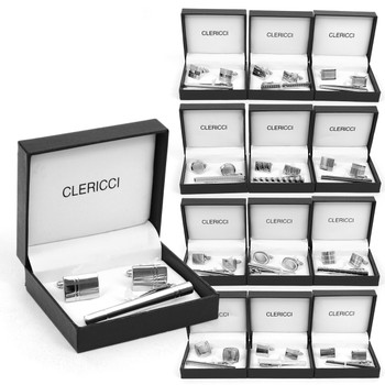 12pc Pack Silver Cufflink and Tie Bar Boxed Set Boxed CTBPRO-SIL2 (Assorted Promotion) 12pc Pack Silver Cufflink and Tie Bar Boxed Set Boxed CTBPRO-SIL2 (Assorted Promotion)