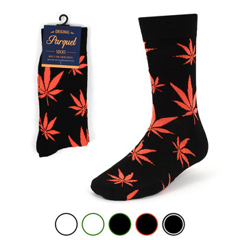 Men's Cannabis Novelty Crew Socks - NVS1802-04 Men's Cannabis Novelty Crew Socks - NVS1802-04