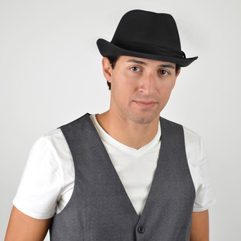 Fall/Winter Light Weight Solid Color Trilby Fedora Hat - H1805047