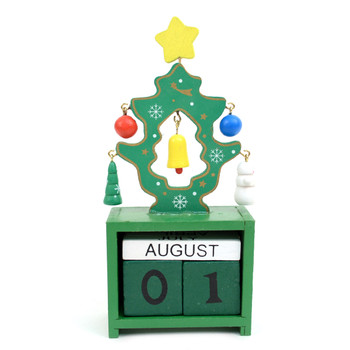 Christmas Tree Shape Wooden Calendar - XHDC5191