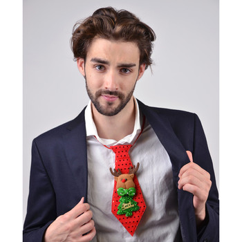 Light Up Reindeer Christmas Tie - XAP5313-RD Light Up Reindeer Christmas Tie - XAP5313-RD