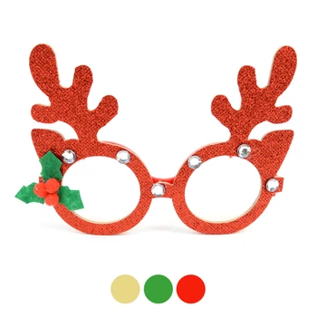 Novelty Glittered Antler Reindeer Frames  Eyeglasses - XAP53104