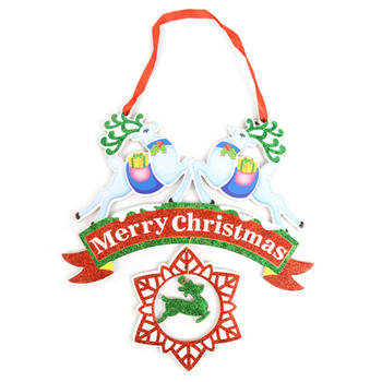 Merry Christmas Glittery Hanging Wall Decoration  - XHW5143