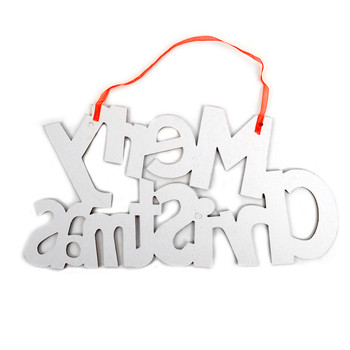 Merry Christmas Glittery Hanging Wall DÃ©cor  - XWDC5318-GD/RD