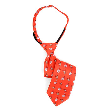 Boy's Christmas Santa Claus Red Zipper Tie - MPWZ-106