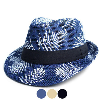 Kid's Short Brim Palm Tree Fedora Hat - BF180601 Kid's Short Brim Palm Tree Fedora Hat - BF180601