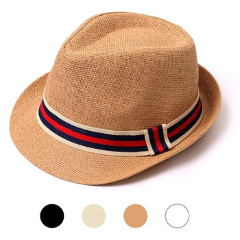 Men's Fedora Hat with Striped band - H180603 Men's Fedora Hat with Striped band - H180603