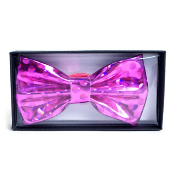 Men's Metallic Fuchsia PU Bow Tie - MBT-FA