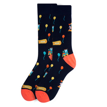 Men's Amusement Park Novelty Fun Socks - NVS19406-NV Men's Amusement Park Novelty Fun Socks - NVS19406-NV