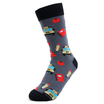 Women's Back to School Novelty Socks - LNVS1915-GRY