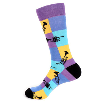 Men's Trumpet Novelty Socks - NVS19525-PUR