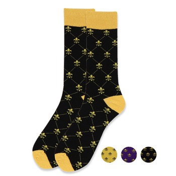 Men's Cotton Fleur-de-lis Socks - FLS02 Men's Cotton Fleur-de-lis Socks - FLS02