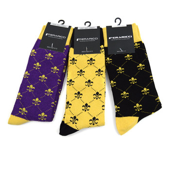 6pairs Men's Cotton Fleur-de-lis Socks FLS02 6pairs Men's Cotton Fleur-de-lis Socks FLS02