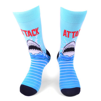 Men's Shark ATTACK Novelty Socks - NVS19561-BL