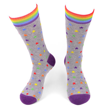 Men's Rainbow Stars Novelty Socks - NVS19580